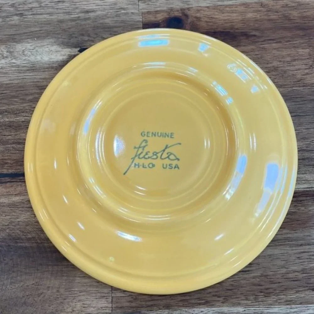 Fiestaware Mid Century Modern Colorful Cup & Saucer Set Original Yellow